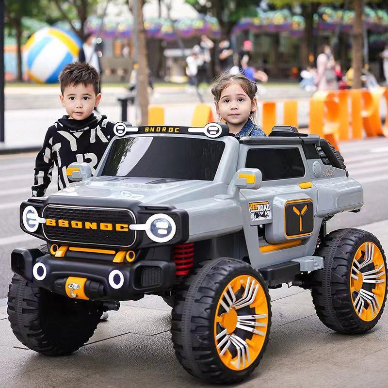 Children’s 4-Wheel Electric Car: Two-Seater Off-Road Toy with Remote Control – Suitable for Kids and Adults.
