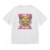 Women's Fashion Comfy Classic T-Shirt Sweet Swing Dripping Bling Cartoon Tee