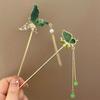 Ancient landscape butterfly fringed hairpin advanced sense new Chinese pearl step hairpin elegant hair accessories hairpin