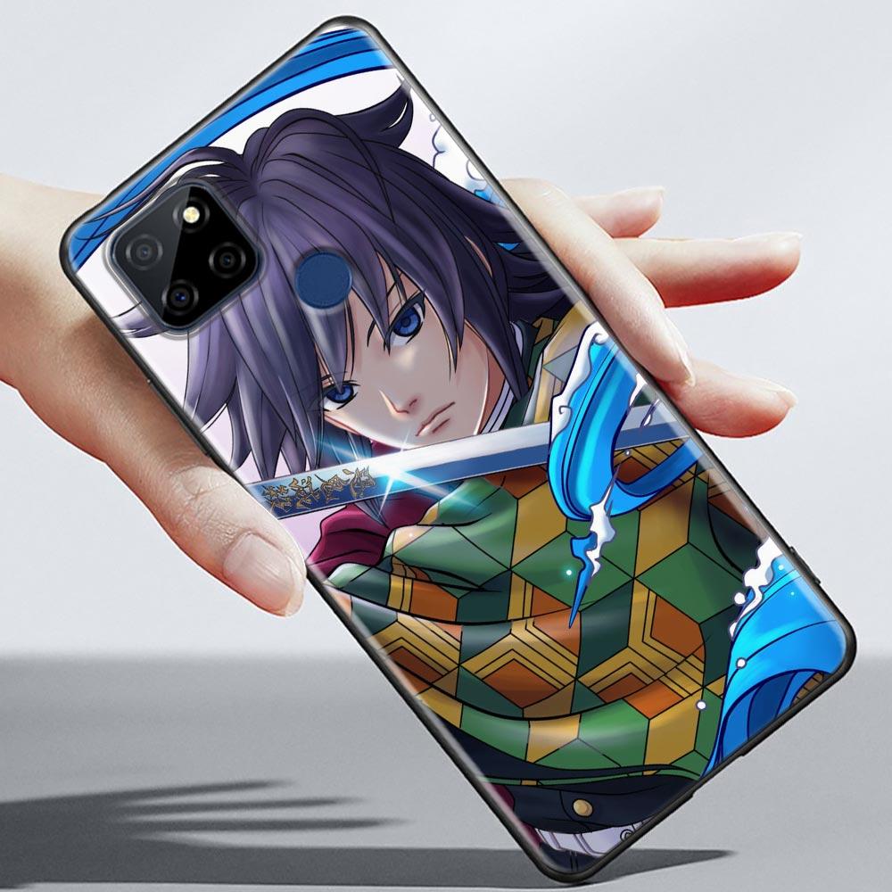 Demon Slayer Japan Anime Fashion Phone Case For OPPO Realme 5 6 7 7i 8 8i 9 9i V25 F9 F17 F19 5G 4G Pro Narzo Speed Black Cover