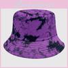 Waterresistant Cotton Tie Dye Bucket Hat With Sunshade For Outdoor Sports