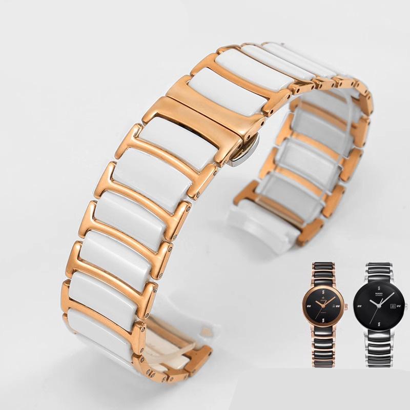 

Классический ремешок для часов Rado CENTRIX R30927722 Series Fine Steel Inter Ceramic Butterfly Buckle для женщин и мужчин, ремешок для часов 12 мм*16 мм 16 мм*20 мм 20-16mm