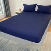 Fitted Bed Sheets Solid Non-slip Simple Bedroom Queen Size Washed Comfortable Tender Durable Antibacterial Modern Mattress Cover
