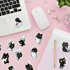 50Pcs/Set Funny Black Cats. Yellow Eyes Series 02 Stickers DIY Fashion Waterproof Doodle Decals Stickers