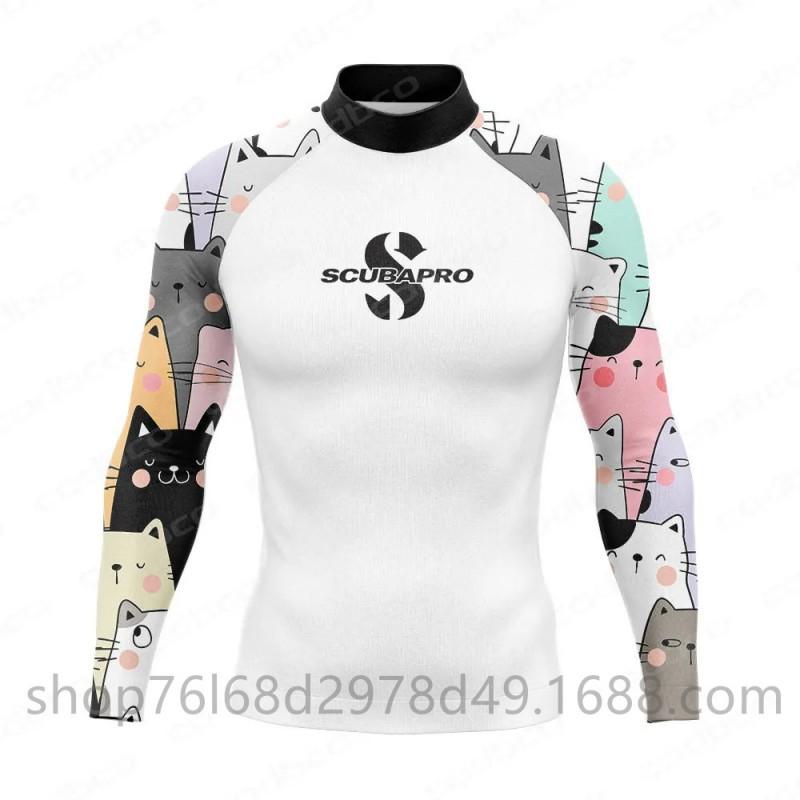 SCUBA Surfing Wear Outdoor Sunscreen Snorkeling Swimwear Long-sleeved Split Top Quick-drying Diving Suit Support