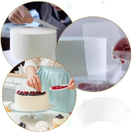 15 Pcs Cake Smoother Cake Cream Scraper Transparent Plastic Scraper Tool, Flexible Plastic Cake Scraper Smoother, Cake Smoother Scraper for Bread