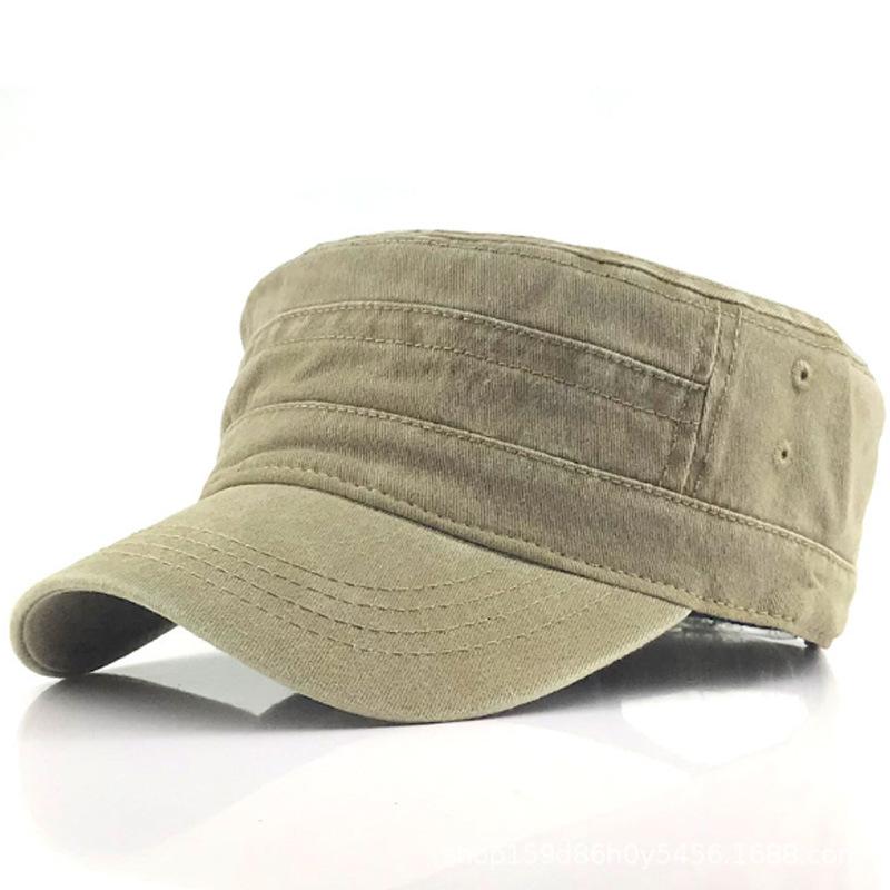 Popular flat top hat pure cotton breathable sunshade cap neutral men and women casual hat painter hat baseball cap Adjustable хаки