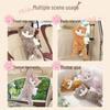 Derpy Cat Plush Car Tissue Box Holder & Decorative Hanging Doll