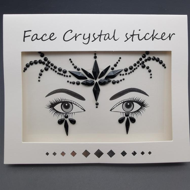 Cat Face Masquerade Rhinestone Stickers & DIY Jewelry Ring for Makeup