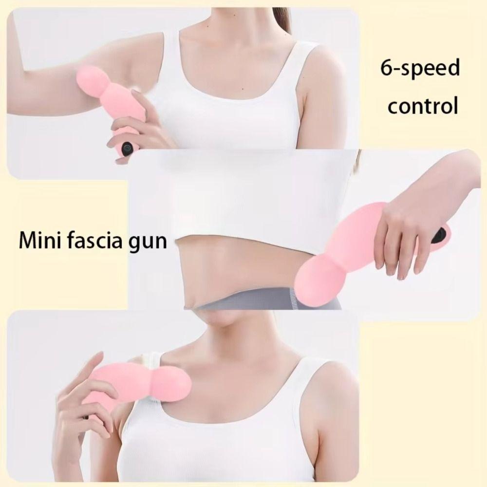 Soft Massage Head Mini Fascia Massager Adjustables Handheld Muscle Massage Machine  Neck