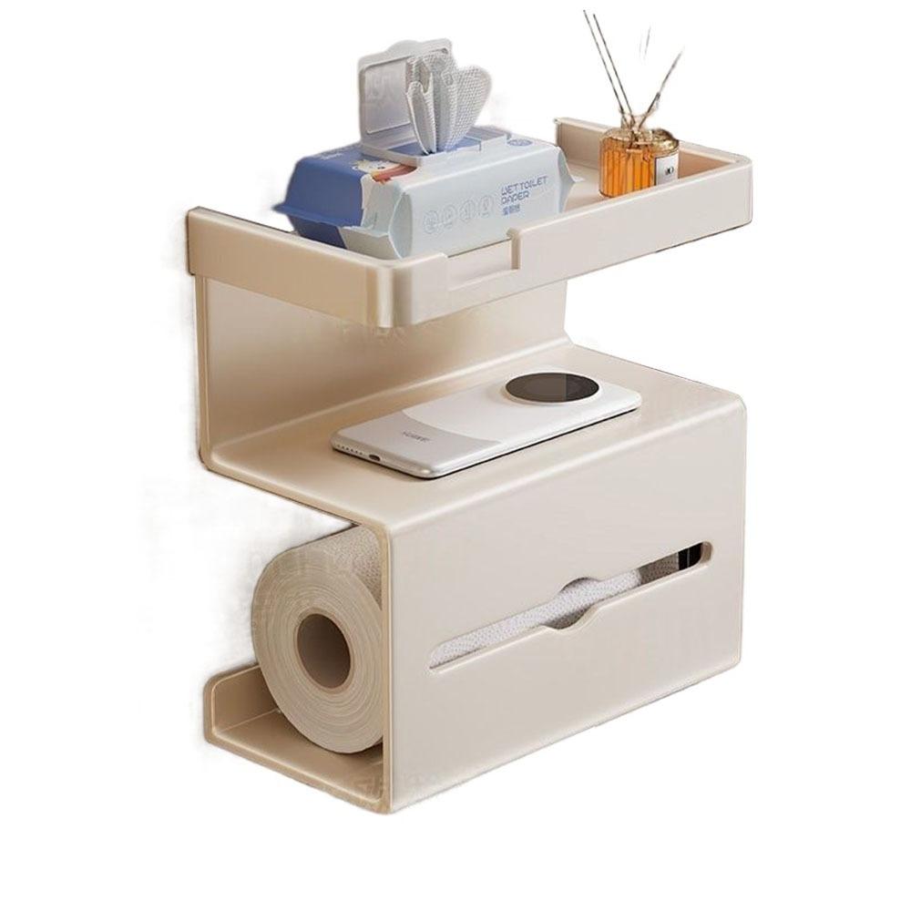 

Прочная несущая полка для хранения туалетной бумаги, подвесная подставка для бумажных полотенец, решение для хранения White Self-adhesive