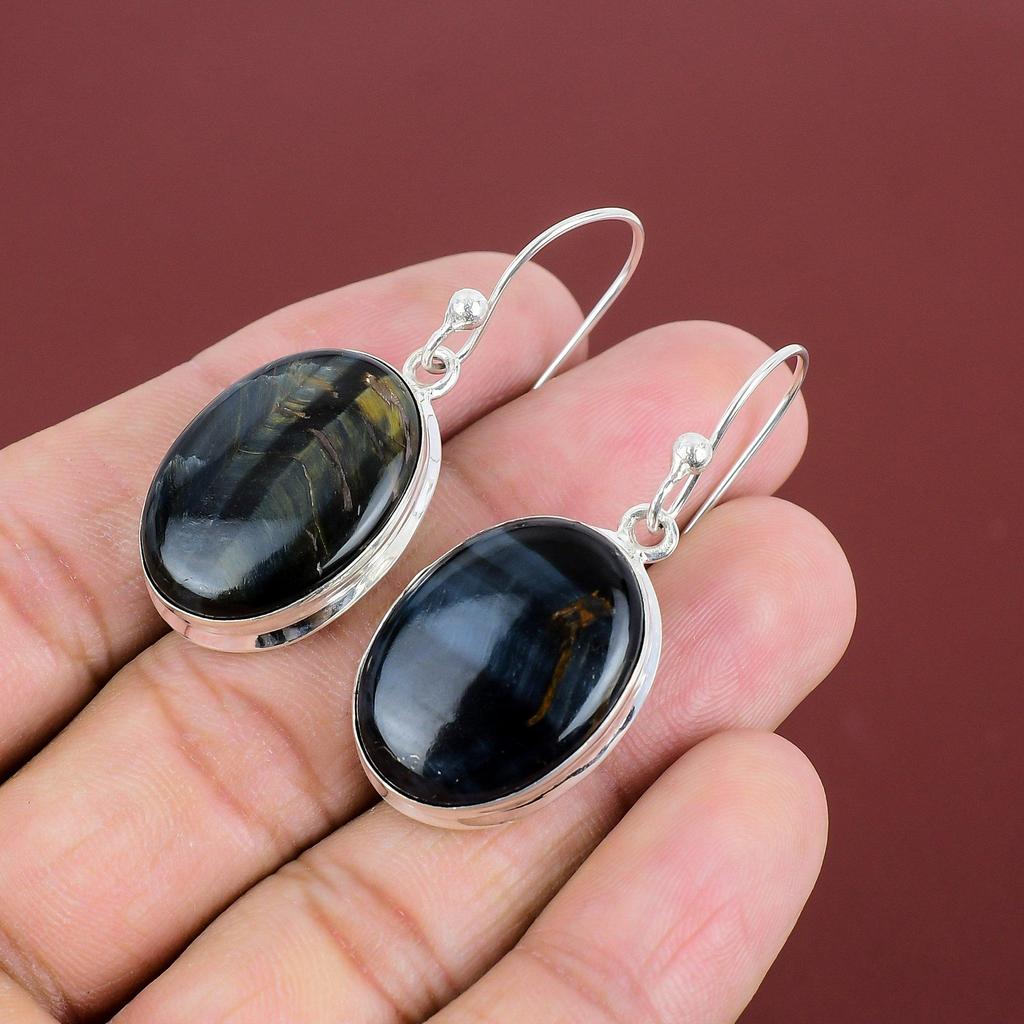 Pietersite Gemstone Earring Handmade Jewelry Unique Earring 925 Sterling Silver Earring Pietersite Jewelry Birthstone Earrings Gifts For Mom