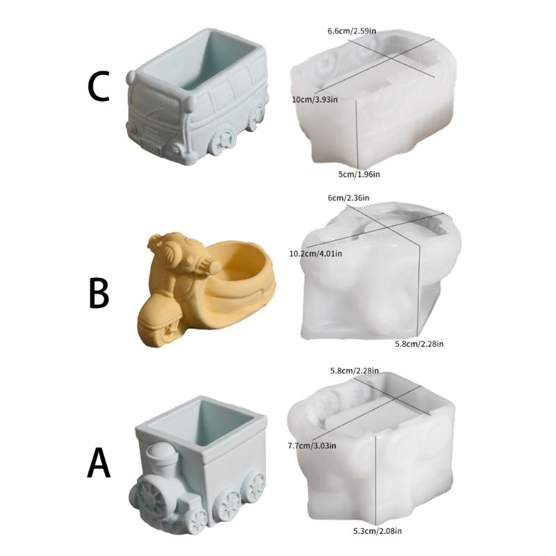 Sukkulenten-Pflanzenformen in Busform Blumentöpfe Silikonform Handgefertigte Aufbewahrungsboxformen Gipsformen Heimdekoration