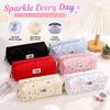 Shining Star Print Pen Bag Large Capacity Stationery Bag Durable Pencil Pouch  Gift