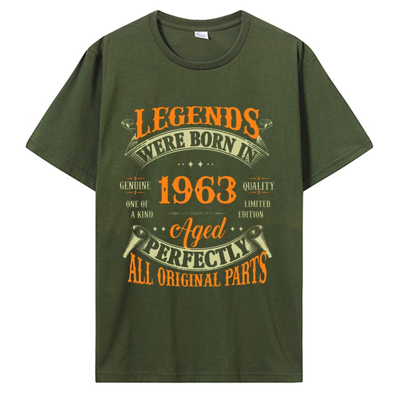 Birthday Vintage 1963 Old Gifts Vintage T-Shirts Summer Graphic Tshirt Streetwear Clothing Oversized Tshirt