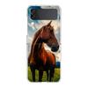 Horse Hard PC Phone Case For Samsung Galaxy Z Flip 5 4 3 Transparent Cover For Galaxy Z Flip 6 Foldable Shockproof Case Capa Bag