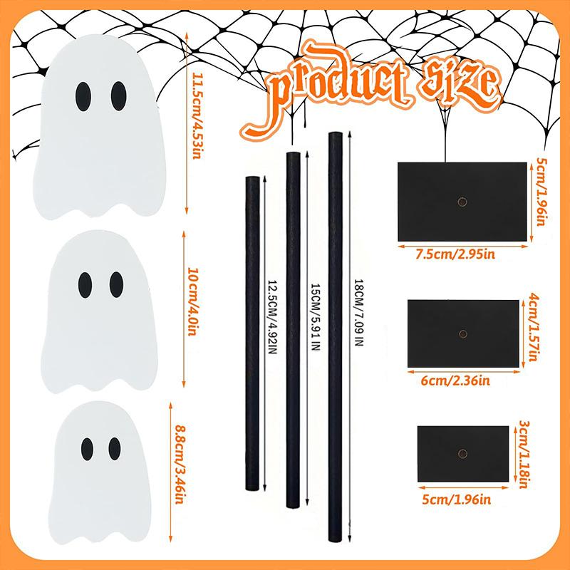 Halloween Wooden Logo Ornament Witch Hat Bat Desktop Decoration