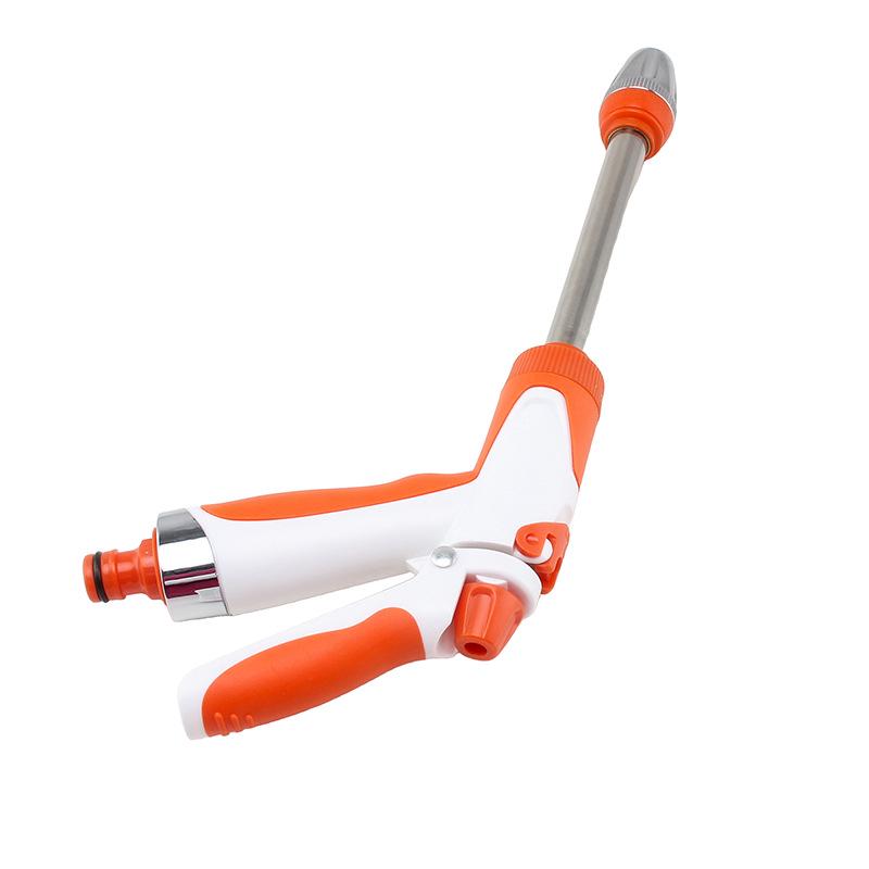 High-Pressure Long Handle Water Gun with Foam Cannon and Rubber Grip for Car Wash