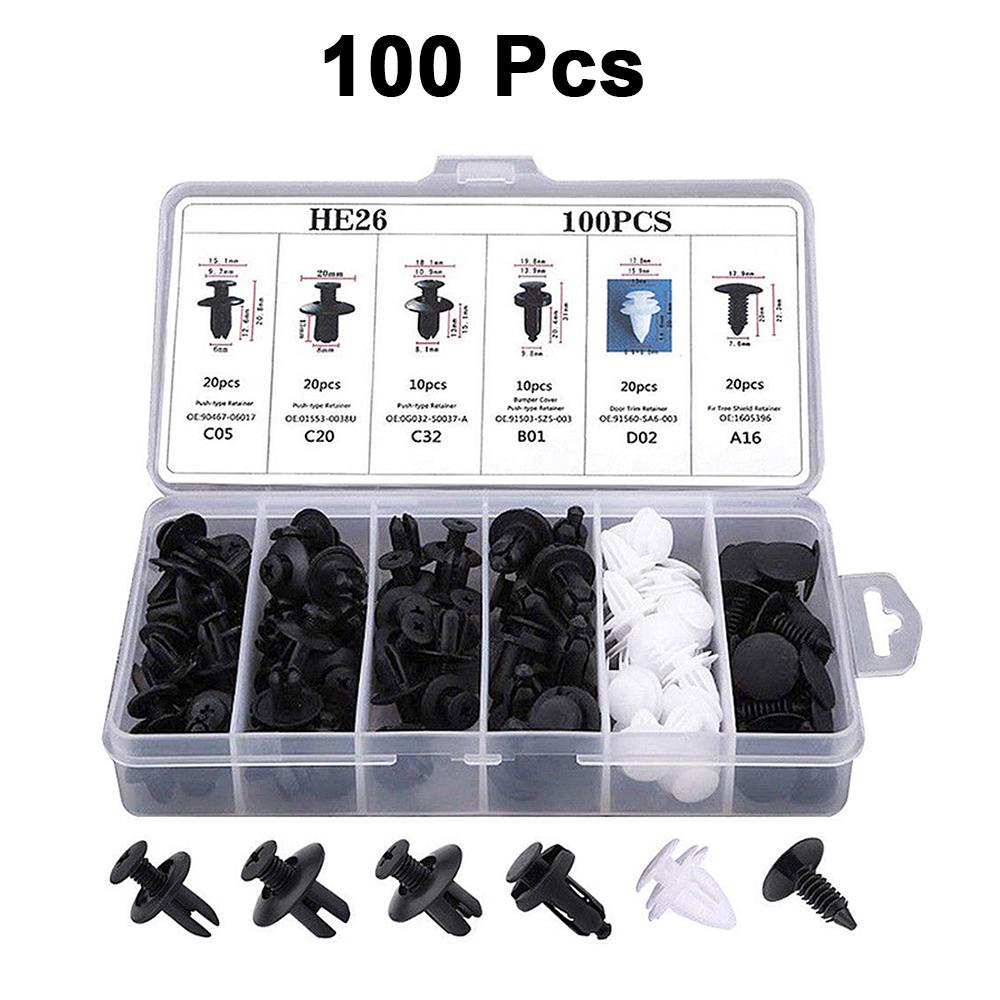 

680 шт. набор пластиковых зажимов для автомобильного крепежа с коробкой, смешанный комплект зажимов для крепления кузова автомобиля, заклепок, бампера, обшивки двери, панели