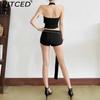 BITCED Summer Fashion Design: Off-the-Shoulder Fitted Top and Trendy Shorts Set for Women