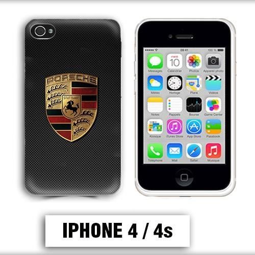 Custodia per iPhone 4 con logo Porsche Carrera in carbonio