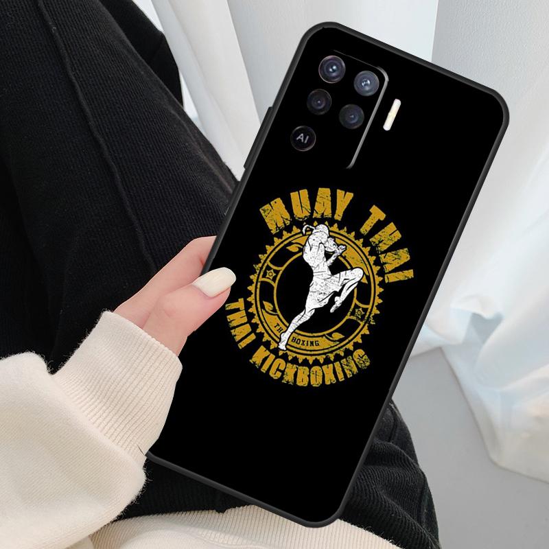 Muay Thai Fight Boxing Case For Oppo A54 A74 A94 A18 A57 A17 A77 A38 A58 A78 A98 A80 A60 A40 A96 A76 A16 A15 A5 Pro