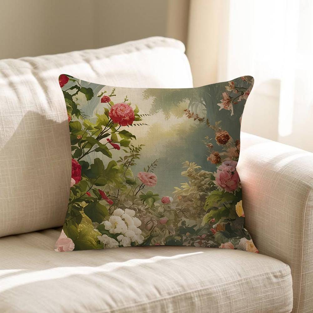 Vintage Blumen Kunst Blume Kissen Geschenk Heim Büro Dekoration Kissen Schlafzimmer Sofa Auto Kissenbezug Kissenhülle