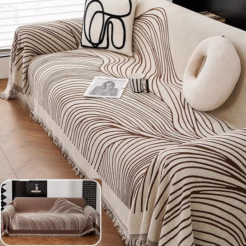 Leichter Luxusstil Einfach Modern Sofaüberwurf Wohnzimmer 3-Sitzer Sofaschutz Staubdicht Vier Jahreszeiten Universal Maschinenwaschbar