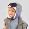 Children's cap winter Boys Girls outdoor velvet warm ear protection Bomber Hat goggles integrated pullover flight cap