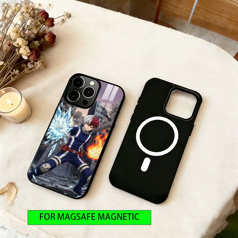 

Shoto Todoroki Phone Case Magnetic with Magsafe Wireless Charging For iPhone17,16,15,14,13,12,11 Plus,Pro iPhone17