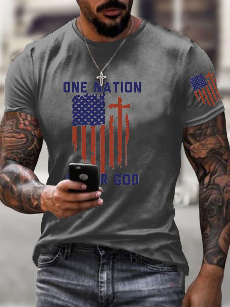 2026 Mens Independence Day T Shirt Summer Holiday Short Sleeve TShirts Casual Tops Tees New