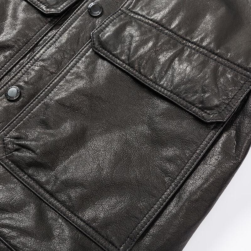 FAPAI Men's Classic Genuine Leather Jacket