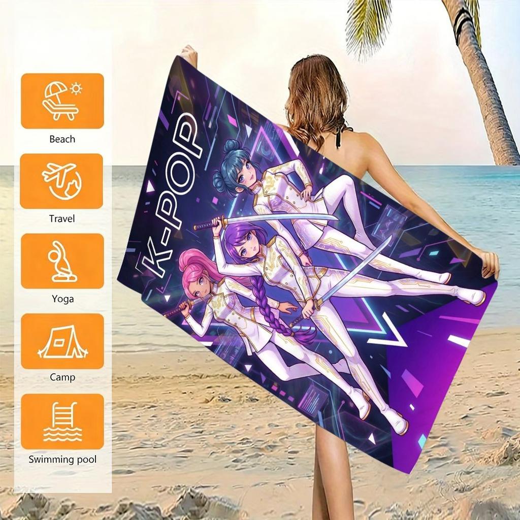 K-POP Style Beach Towel Girl Group Super Absorbency Suitable for Summer Vacation Yoga and Family Fitness Perfect Gift For Family