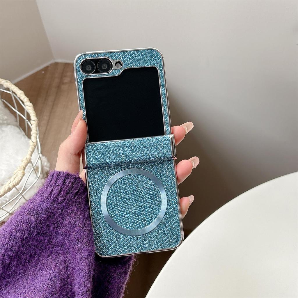 Luxury Glitter Magnetic Case for Samsung Z-Flip6/7 Foldable Phones