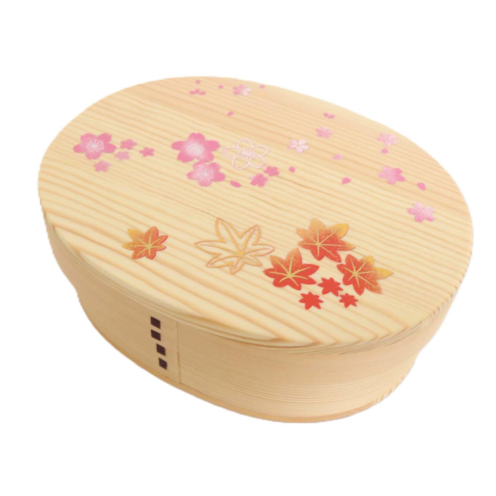 Wakacho Bento Magewappa Bento 15 x 19 x Box, Box, Spring/Autumn, Large, 900ml, Approx. 6.8cm, Natural, 05W-ASJ