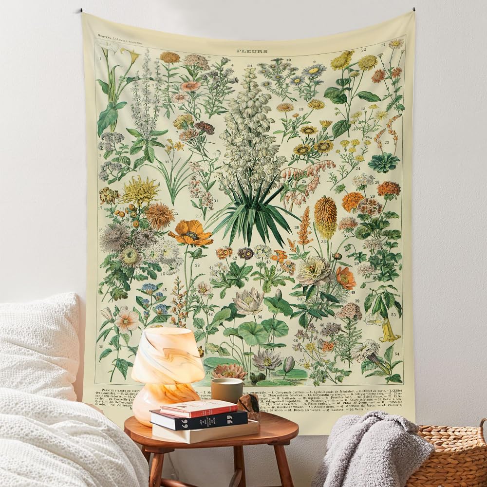 Neon Sun & Moon Tapestry, Psychedelic Rainbow Celestial Print with Clouds On Black Background, Wall Hanging for Boho Decor