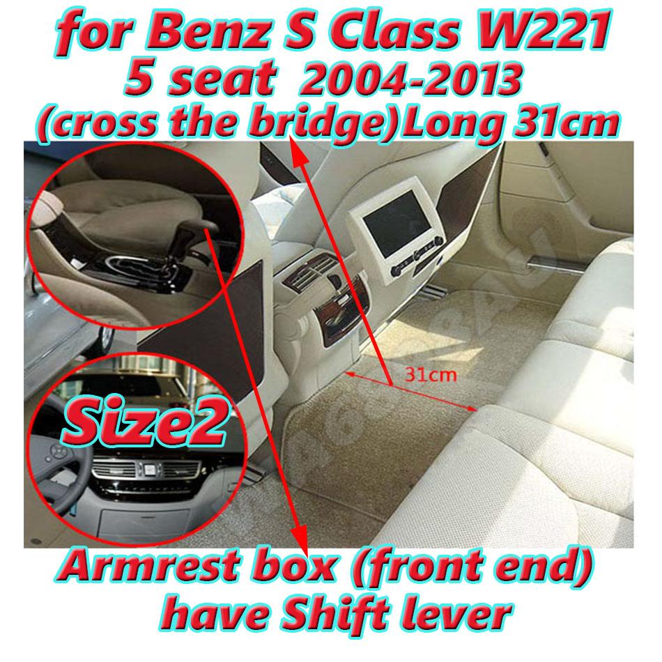 RHD Custom Car Floor Mat for Mercedes Benz S Class S W221 2004-2013 Auto Interior Accessories Anti Dirty Durable Leather Carpet