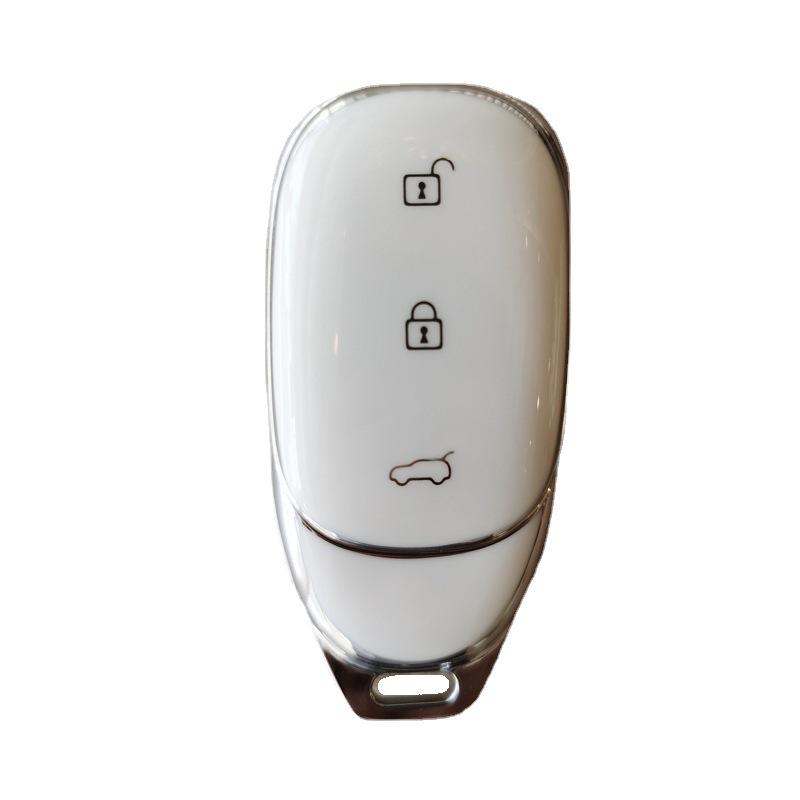Unisex High-End Key Case: Custom L9 Car Remote Control Protective Shell with Keychain