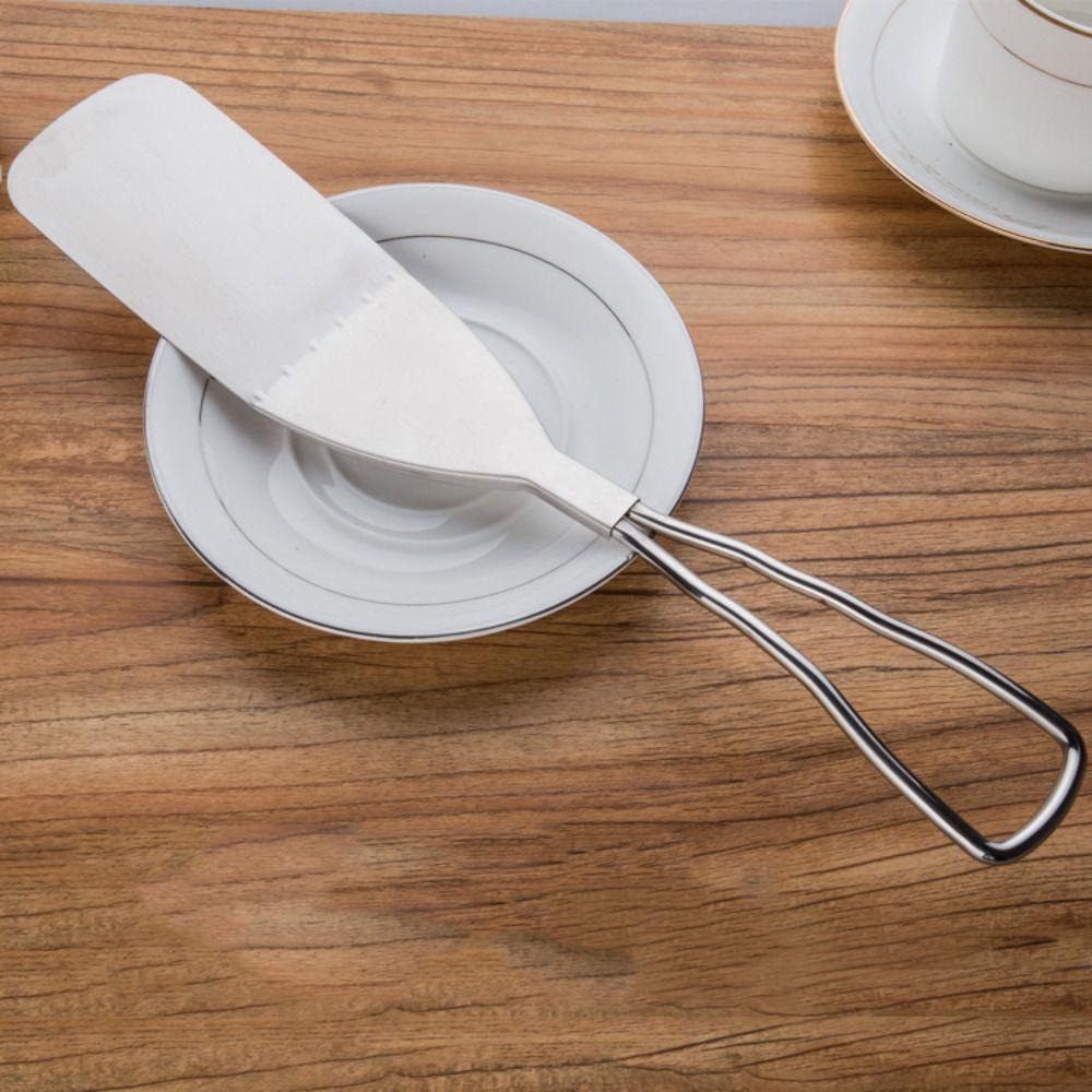 Rectangle Head Cake Spatula Silver Barbecue Shovel Pizza Turner Cooking Shovel Teppanyaki