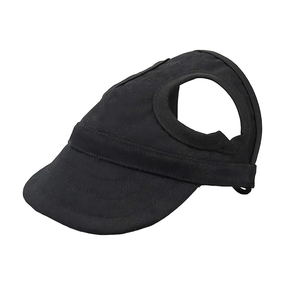 

Dog Hat Sun Protection Hat For Dog Adjustable Drawstring Pet Headwear With Ear Holes For Small To Large Breeds Animals Hot S чёрный