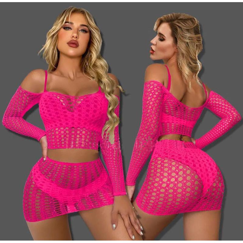 Ouvert Sexy Dessous Fishnet Bodystocking Frauen Offenen Schritt Sex Unterwäsche Erotische Kleid Body Exotische Babydolls Kleider