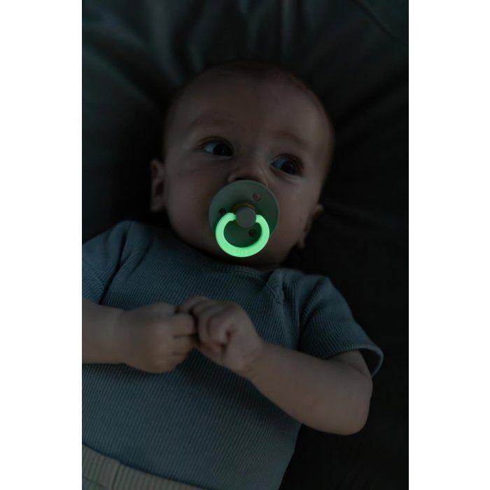 Sucette bébé - BIBS - Colour - Embout anatomique phosphorescent - Pack de 2 - Caoutchouc naturel - Taille 2 Blush Vanille