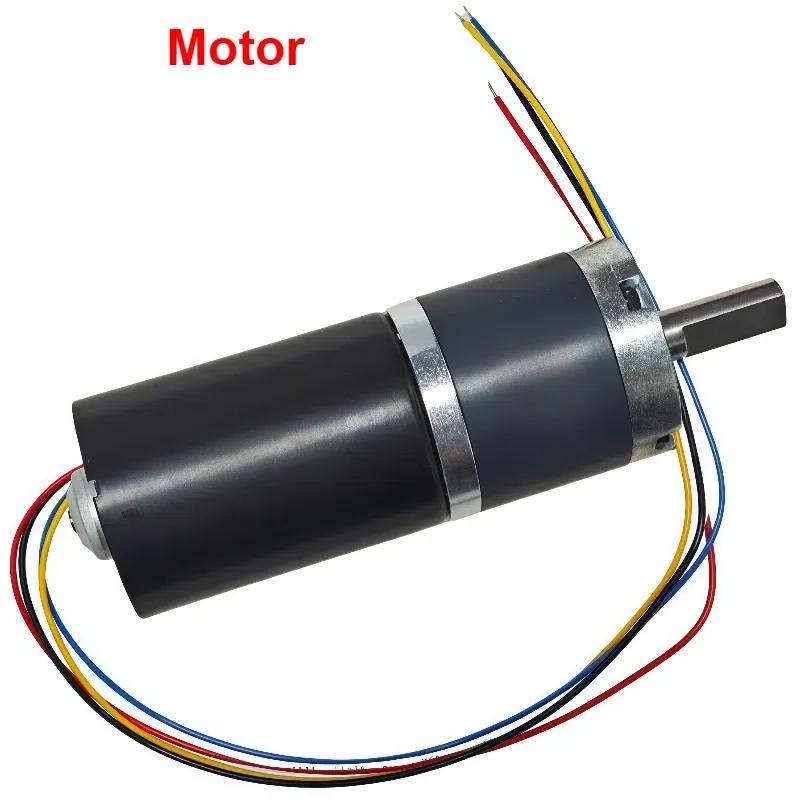 1pc PGM42-4260 brushless planetary DC gear motor 12V adjustable speed high-torque 24V Hall drive forward/reverse rotation motor
