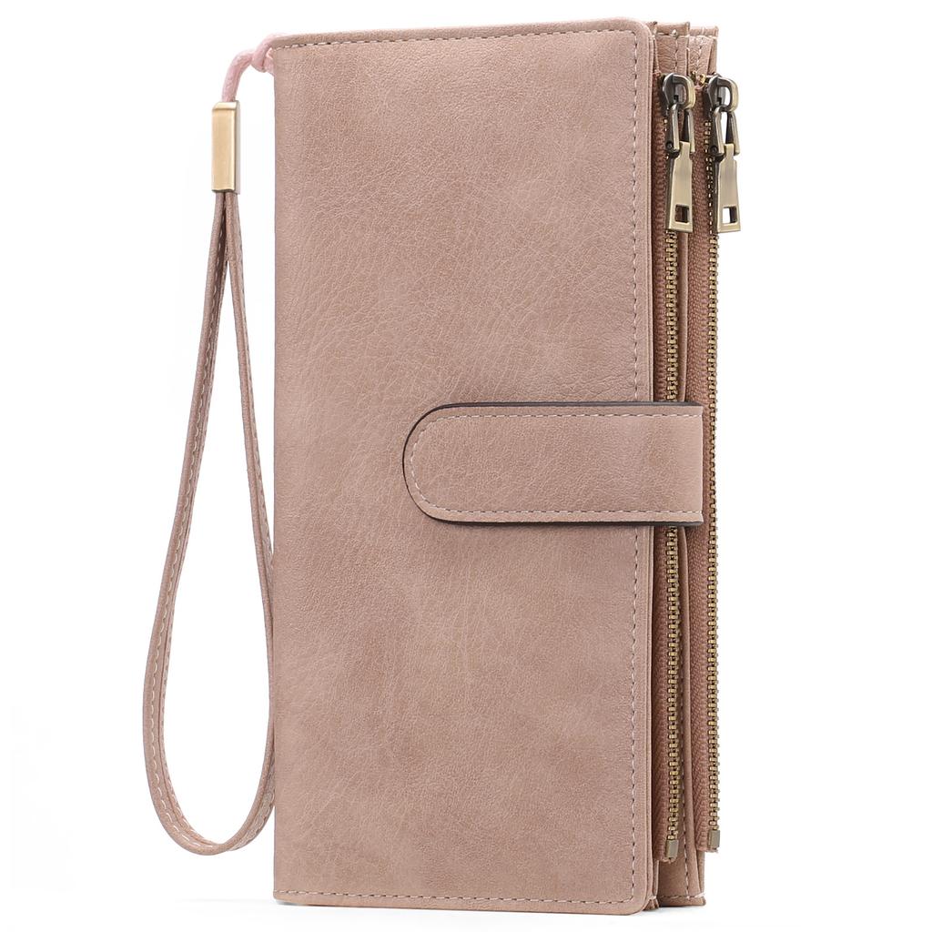 New women's long wallet retro three-fold mobile phone bag