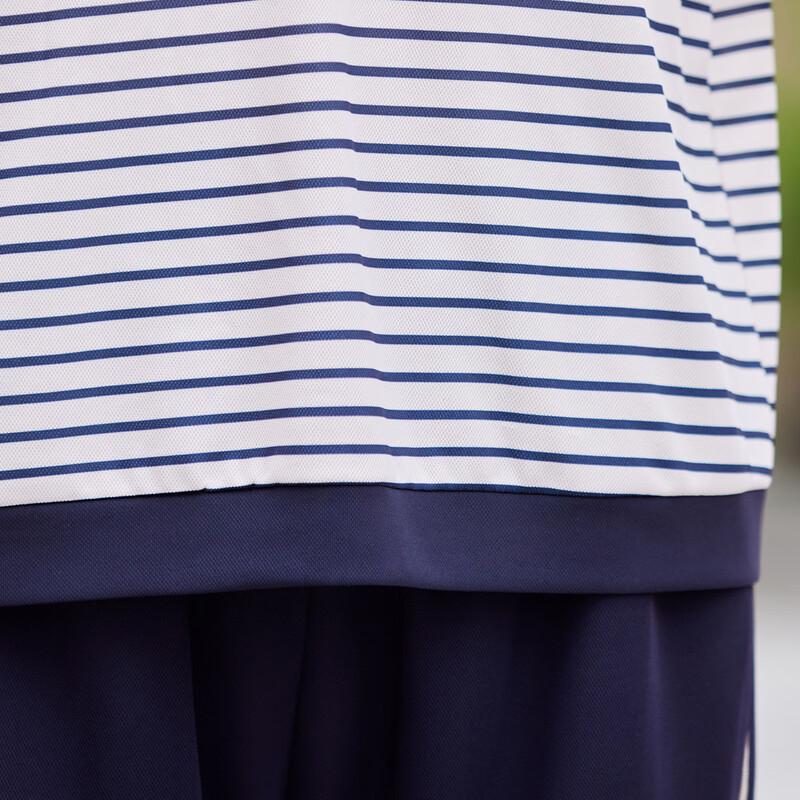 Women's Striped Polo Two-Piece Sport Set