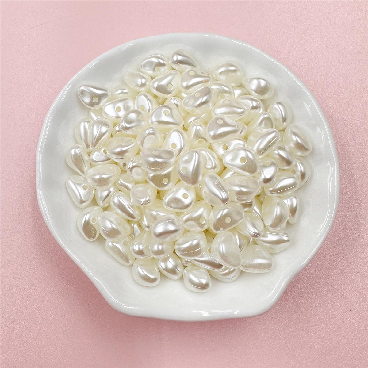 

100 шт. DIY свободные бусины, ожерелье, браслеты, серьги, изготовление ювелирных изделий, акриловые бусины Beige Beads