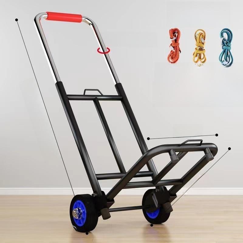 Portable Hand-Pulled op Cart Foldable Cargo very Vehicle Lightweight Household Vegetable Bung Transport Tool