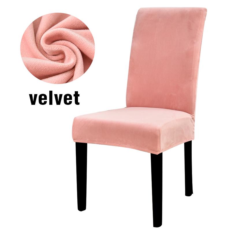 Velvet Chair Slipcovers for Dining Room Stretchy Super Soft Parson Chair Seat Covers Chair Protectors for Party Pet Protection