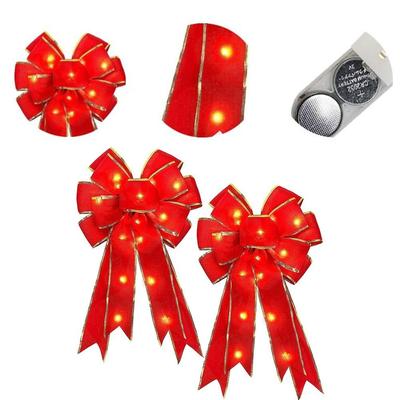 2pcs Large Size LED Luminous Bow Ribbon Material Luminous Design Luminous Ribbon Knot Creative Handmade Craft