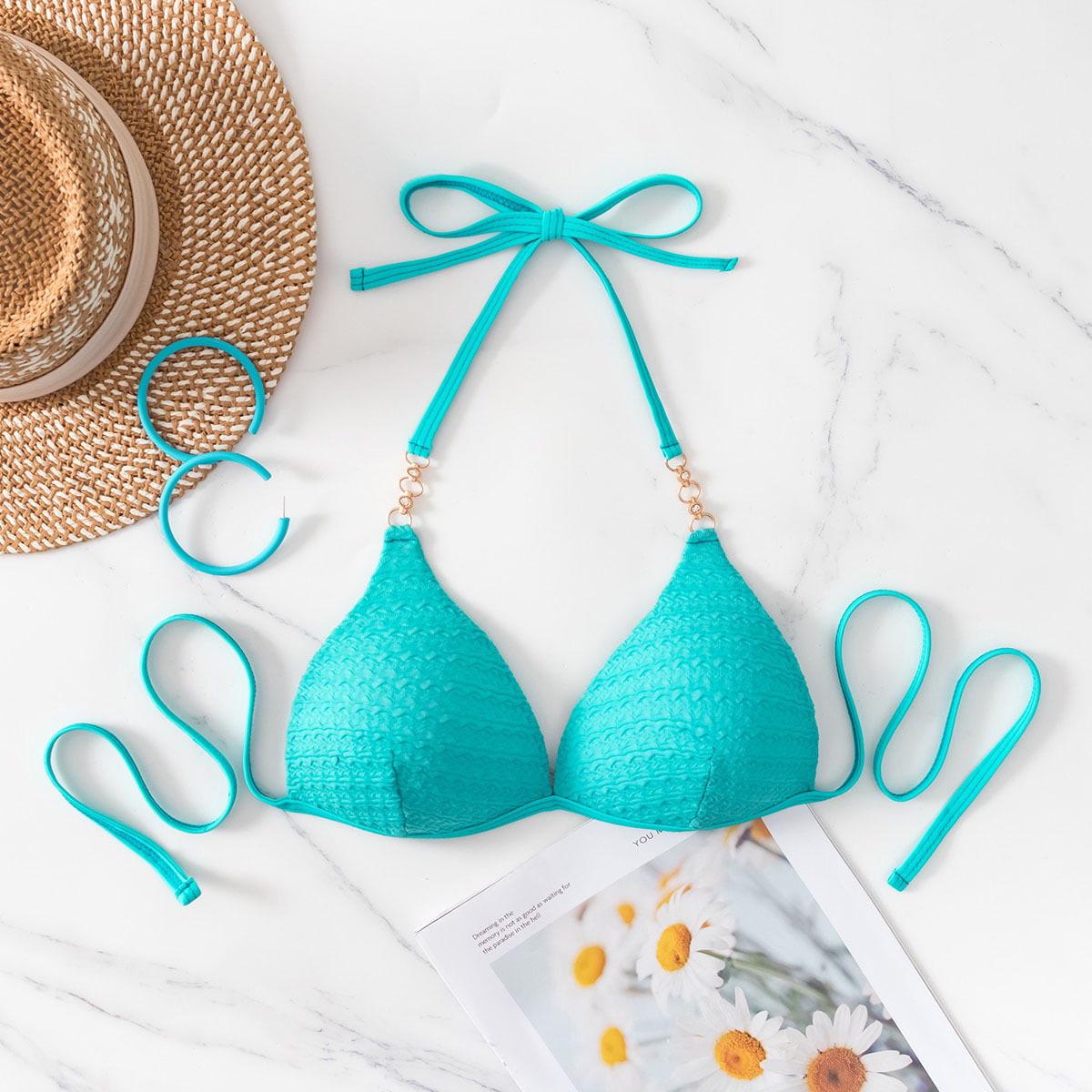 

Супер Плотный Пуш-ап Бюстгальтер для Маленькой Груди с Дополнительной Поддержкой Вверх и Сексуальной Красивой Спиной - Купальник для Женщин для Отпуска в Горячем Источнике. XL озеро синий